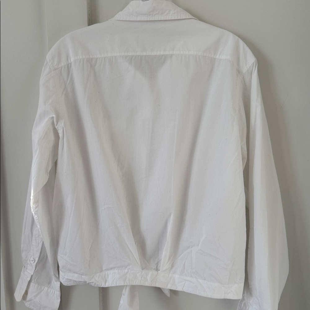 FRANCES VALENTINE Ellie Cropped Button-Front Shirt Size L - Picture 8 of 11